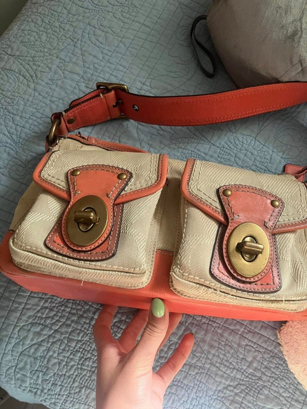 PROJECT BAG***READ BIO - Coach Legacy Double Turnlock Shoulder Bag